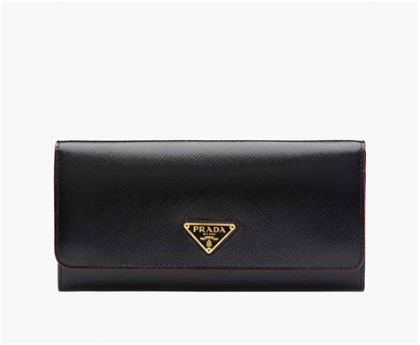 prada black wallet women|authentic Prada wallet.